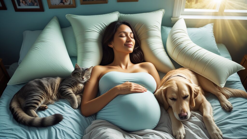 Best Pregnancy Pillow Options for Moms Who Share a Bed With Pets