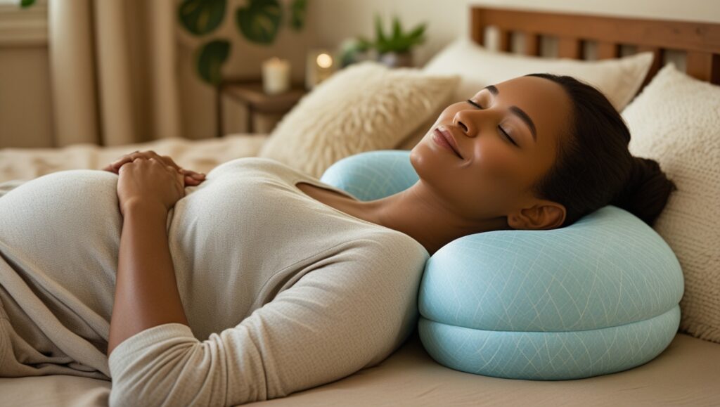 How to Sleep Upright With a Pregnancy Pillow for Acid Reflux