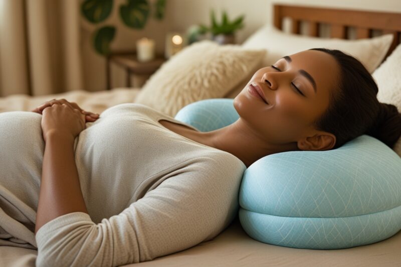 How to Sleep Upright With a Pregnancy Pillow for Acid Reflux